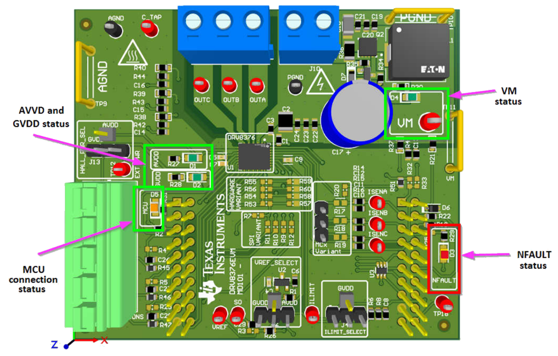 位置电路 - Texas Instruments DRV8376EVM评估模块